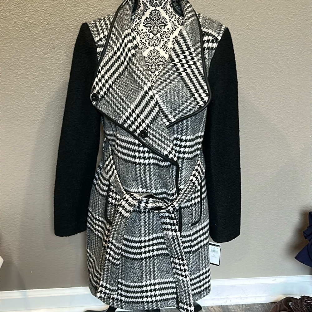 NWT Guess Wool Coat Wilson’s leather Size XL